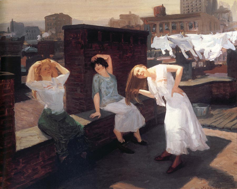 Sunday,Women Drying Their Hair